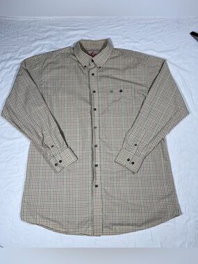 Wrangler Mens Long Sleeve Button Down Shirt Western Multicolor